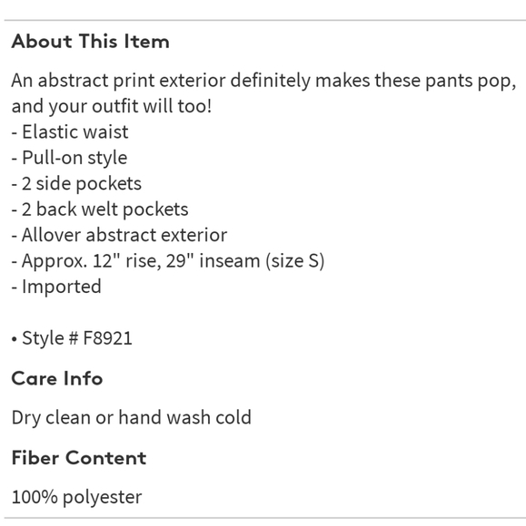 FRNCH Abstract Printed Pants - Picture 6 of 6